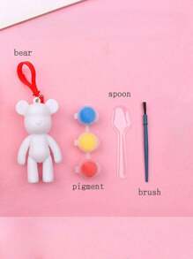 1/3/6pcs Cartoon Resin Bear Key Chain, DIY Fluid Bear, Suitable For: /Valentine's Day Gifts, Stocking Fillers, Party Decorations, Party Favors (Styles And Colors Is Random) Mother's Day,Gift For Graduation