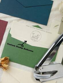 Custom Book Embosser, Personalized Embosser Stamp,Book Embosser,Scrap Booking Embosser, Personalized Envelopes Embosser, Book Lover Gift, School Supplies,Back To School - Multicolor - View 9