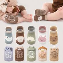Set de 10 piezas de coderas y rodilleras para bebé, almohadillas para arrodillarse antideslizantes y calcetines - Multicolor - Ver 21