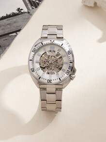 CASIRUI CASIRUI Stainless Steel Band Men's Luxury Automatic Mechanical Watch With Diving Bezel