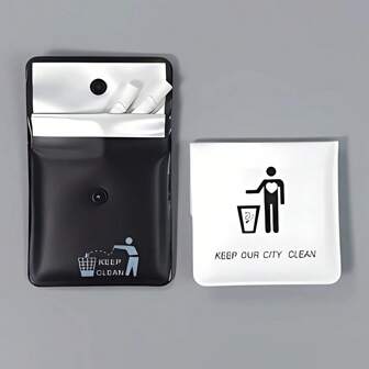 1个口袋便携式香烟烟灰缸，Cp时尚防御口袋烟灰缸袋，小型户外旅行防漏烟灰缸，盖子，吸烟配件，香烟储存，烟嘴盒