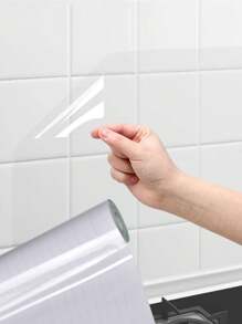 [Static Cling Anti-Oil Sticker] Transparent High-Temperature Resistant Kitchen Wall Sticker | Waterproof And Anti-Fouling Stove Sticker, No Residue When Peeled Off, Easy Installation Wallpaper Wall Paper Wall Stickers Room Decor Wall Decor Kitchen Accessories Kitchen Items Kitchen Decor