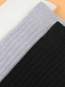 1/3 件时尚袜子，秋冬及膝、中筒、踝袜，适合所有季节，厚实保暖的过膝袜 - 采用双层针织技术制成