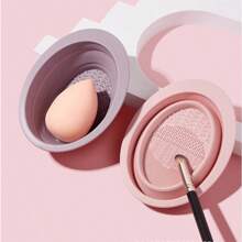 Silicone Folding Washing Dish Makeup Brush Scrub Pad Beauty Tool Cleaning Pad Washing Machine
