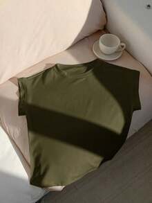 Women T-Shirts - Army Green - View 5