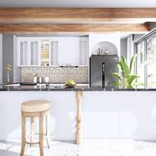 1 Cuộn Giấy Dán Tường Tự Dính Màu Pastel Mờ, Chất Liệu Vinyl, Thích Hợp Cho Phòng Khách, Tường Nhấn Phòng Ngủ, Trang Trí Nhà Cửa, Kệ Sách, Bàn Ăn, Trang Trí Tủ, Cải Tạo Nhà Bếp, Tạo Không Gian Ấm Cúng Cho Ngôi Nhà. - trắng - Xem 7