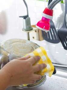 5/12pcs Kitchen Double-Sided Dishcloth Checkered Scrubbing Cloth Multi-Functional Cleaning Cloth Car Cleaning Wiping Cloth (Random Color)