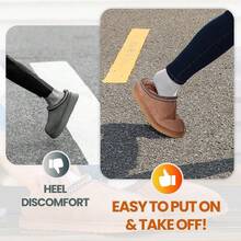 Local Delivery--Women's Slippers Fuzzy Cozy Short Ankle Shoes Indoor And Outdoor Mules Furry Warm House Slippers For Woman Cute Fluffy Clogs - 杏色 - 查看 8