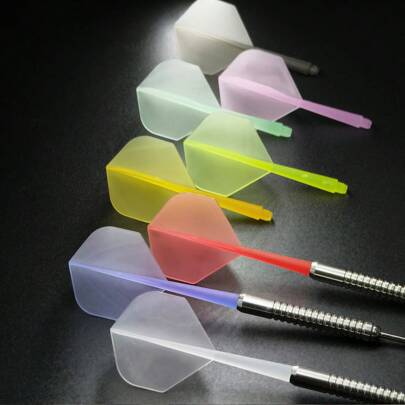 24pcs/Set - 2BA Integrated High Transparency Dart Flights - High Hardness POM Dart Flights - 8 Colors Available For Free Combination - Non-Deformable - Can Improve Accuracy