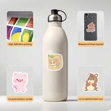 50PCS Cute Cartoon Stickers Vinyl Aesthetics Stickers Scrapbooking, Diary, Bumper, Skateboard, Water Bottle, Cartoon, Hard Hat, Car Stickers And Decals - Multicolor - View 4