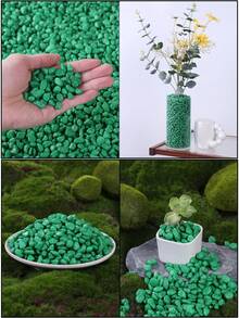 Multicolor Decorative Pebbles - 0.6-0.9 Cm | Artificial Rainbow Stones Suitable For Indoor Plants, Outdoor Landscaping And Holiday Decor (Red, Green, Blue, Yellow, Pink, Mixed Color) - Great For Patio, Potted Plants, Bathroom, Aquarium And Mini Landscape, Holiday Decor | Natural Appearance | Aesthetic, Garden Decoration