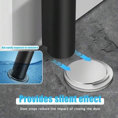 Magnetic Door Stopper, Brand New Silent Floor Door Stopper, Lamp Base Anti-Kick Design, Easy Installation, Effectively Prevents Children And Elderly From Tripping, Corrosion Resistant And Dust-Proof Door Stopper