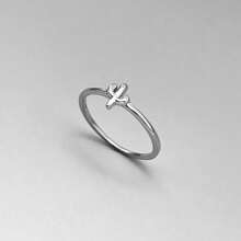 1 pièce Bague en argent avec nœud étoilé minimaliste à la mode, convient pour le port quotidien, les fêtes et les mariages
