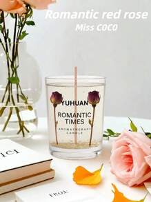 1pc Hand-Poured Jelly Aroma Candle 160g | Dried Flower Scented Candles, 20H Burn Time | Home Decor, Deodorant,Birthday & Holiday Gifts For Women