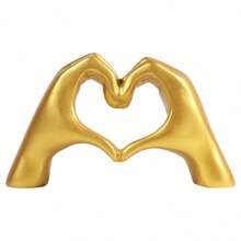1 pièce Décoration de geste de la main d'amour, sculpture de doigt en forme de cœur, statue d'art moderne personnalisée pour la décoration de la maison, décoration de bureau créative pour mariage, cadeau pour la Saint-Valentin, le Nouvel An, les anniversaires et la remise des diplômes