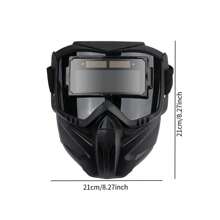 Automatic Dimming Full Face Welding Mask With Thermal Imaging Function, Split Breathable Design, High Temperature Resistance And Anti Glare Protection, Suitable For Industrial Auto Repair Welding Equipment