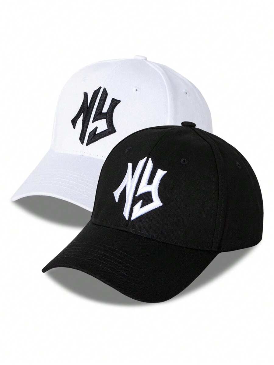 两顶刺绣男女通用情侣帽，适合春、夏、秋、冬四季户外休闲运动，节日礼物