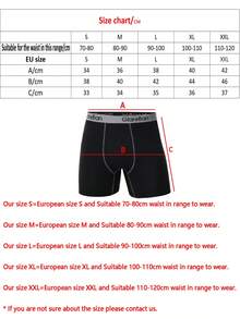 5pieces Set Mid-Long Boxer Shorts Men Hight Quality Underwear Male Underpants For Men Homme Boxershorts Slips Soft Panties Brand Briefs - 黑色 - 查看 2