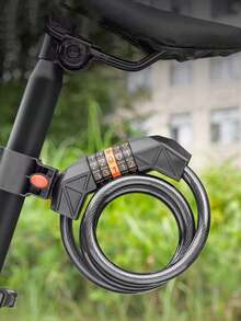 1.2m Bicycle Chain Lock With Holder, Electric Bike Lock, Motorcycle Style Lock, Anti-Theft Lock, Bicycle Battery Car Lock, Mountain Bike Lock, Portable Bike Lock - Multicolor - View 5