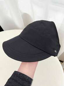 1 Pc Women Wide Brim Sun Protection Visor Sun Hat, Anti-UV Lightweight Breathable Foldable Beach Hat For Outdoor Sport Cycling Drive