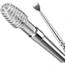 Local Delivery--Spiral Ear Wax Removal Kit Ear Cleaning Kit Clinear Ear Cleaner Earwax Removal Tools Metal Ear Cleaner Earwax Removal Ear Wax Cleaner Ear Cleaning Tool Spiral Ear Cleaner Earwax Removal Kit Silverfor Gift - 銀色 - 查看 1