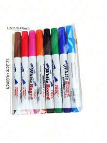 8/12/24pcs Magical Water Painting Pen Set With Large Capacity Pen And Spoon,Colorful Markers For Whiteboard Drawing