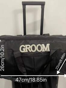 1 pièce Grand sac de yoga à bandoulière personnalisé avec lettres perles - Femme/Femme Polyester durable Fitness, Voyage, Danse, Sac de rangement, Blanc/Noir, Sac de gym, Fermeture éclair, Fourre-tout élégant, Construction robuste, Sac de voyage bandoulière, Sac idéal pour la rentrée scolaire, Cadeau pour votre fils, fille, famille, amis