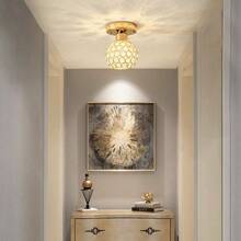 Nordic Modern Minimalist Corridor/Entryway/Balcony Crystal Ceiling Light, Elegant & Lightweight, Bulb Not Included
