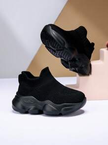 2025 New Style Children/Teens/Toddlers Casual Fashion Shock-Absorbing, Wear-Resistant Shoes With Lightweight, Breathable, Low-Top, Mesh Upper, Slip-On, Suitable For Outdoor, Indoor, Walking, Running, Sports, Casual Sneakers