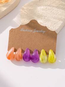 Ensemble de boucles d'oreilles style goutte d'eau Europe et États-Unis, boucles d'oreilles élégantes de luxe uniques