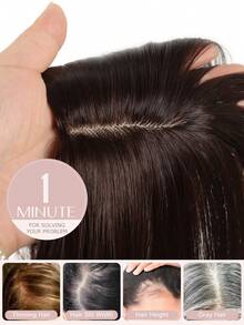 Synthetic Hair Topper, 10 Inch Women Hair Toppers For Thinning Hair, Topper Wig Hair Coverage Natural Hairpiece - Multicolor - View 5