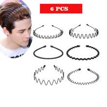 3pcs Men Wave Design Headband Gym
