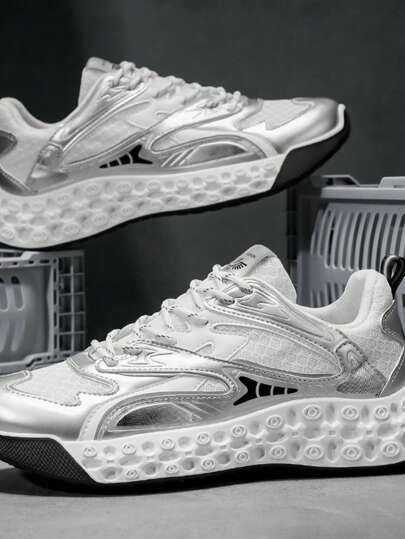 Zapatillas casuales para hombre para deportes al aire libre, gimnasio de fitness, zapatillas gruesas con suela gruesa, adecuadas para deportes al aire libre, viajes o regalo, talla ajustada