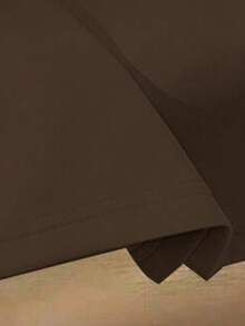 青少年男孩卡通汽车和标语图案圆领短袖休闲T恤 - 棕色 - 查看 6