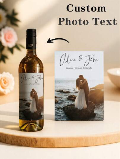 8 piezas de etiquetas personalizadas para botellas de vino, etiquetas de vino personalizadas para bodas, regalo de vino, etiquetas para aniversarios, cumpleaños, botellas de vino decorativas, regalos de compromiso para parejas, regalos para la novia, adecuadas para bodas, aniversarios, temporada de graduación, Día del Padre, vacaciones en la playa, Navidad