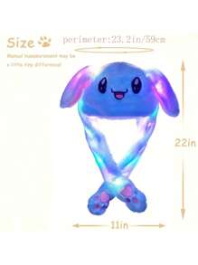 1PC Women's Hats, Rabbit Ear Hats, Internet Celebrity Glowing Rabbit Hats That Move When You Pinch The Ears, Airbag Hats Valentines