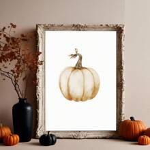 1pc, Canvas Hanging Picture, Framed Art Decoration, Ready To Hang, Wall Arts, Posters, Wall Art With Frame, Pumpkin Wall Art, Fall Pumpkin Prints, Modern Fall Decor, Pumpkin Decoration, Pumpkin Posters, Fall, Halloween, Halloween Decoration, Room Decoration, Dorm Decoration, Bedroom Home Wall Decorations, Fall Decoration Home Decor