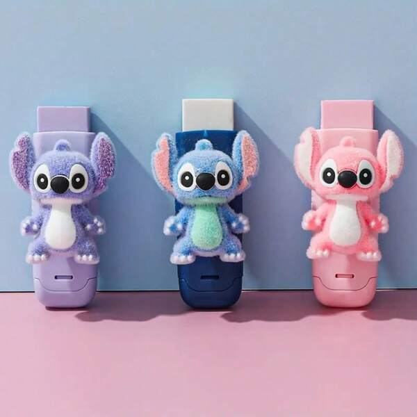 Disney 1 Stück/3 Stück Disney Radiergummis - Weiche 2B Bleistift Radiergummis, langanhaltend und leicht zu reinigen, leuchtende Farben für Schule und Bürobedarf, Schulmaterial | optimistisches Design | Naturkautschuk Radiergummi