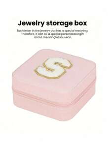 1 pièce Boîte de rangement à bijoux de voyage, cadeau pour femme, mini organiseur à bijoux, support pour colliers et boucles d'oreilles avec miroir, rose, accessoires de voyage essentiels, cadeau pour la fête des mères, pour les vacances à la plage, la collection de salle de bain, la collection de chambre à coucher, cadeau pour la fête des pères