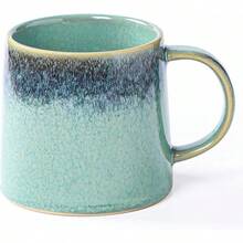 Large Ceramic Coffee Mugs, 20 - And Microwave Safe (Blue Green)-Holidaygift - Crystal Green - 查看 1