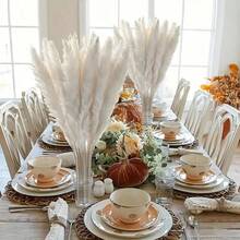 1 Box Of 15/30/45/60 Pcs, White Pampas Grass, White Mini Reed, Approx. 17.7 Inch/42-45 Cm Natural Dried Pampas Grass Branches Decor, Suitable For Home, Kitchen, Garden, Party, Home Decoration And Gifting (White),Fall Decor,Autumn - White - View 4