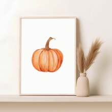 1pc, Canvas Hanging Picture, Framed Art Decoration, Ready To Hang, Wall Arts, Posters, Wall Art With Frame, Pumpkin Wall Art, Fall Pumpkin Prints, Modern Fall Decor, Pumpkin Decoration, Pumpkin Posters, Fall, Halloween, Halloween Decoration, Room Decoration, Dorm Decoration, Bedroom Home Wall Decorations, Fall Decoration Home Decor