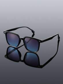 1pc Black Frame Gray Blue Film