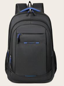 简约纯色大容量背包，带多个隔层，轻便旅行背包，非常适合毕业生、女生、新生、二年级学生、三年级学生、四年级学生、高中生、户外、旅行和返校、背包、轻便、便携、商务休闲、女生、女大学生、办公室、大学、初中、高中、工作、商务、通勤、体育场、运动、购物、度假