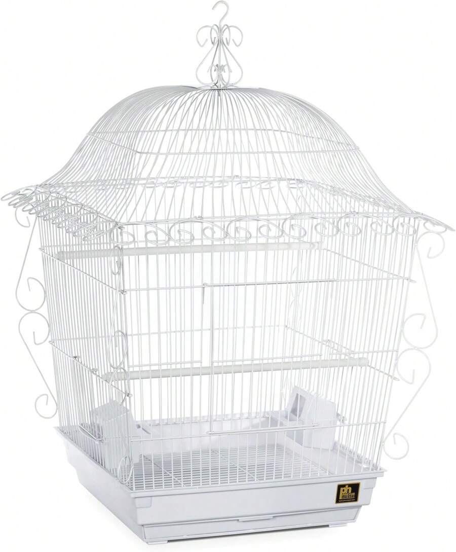 Prevue Pet Products Jumbo Scrollwork Bird Cage 220W White, 18-Inch By 18-Inch By 25-Inch - Blue and White - View 1