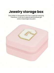 1 pièce Boîte de rangement à bijoux de voyage, cadeau pour femme, mini organiseur à bijoux, support pour colliers et boucles d'oreilles avec miroir, rose, accessoires de voyage essentiels, cadeau pour la fête des mères, pour les vacances à la plage, la collection de salle de bain, la collection de chambre à coucher, cadeau pour la fête des pères