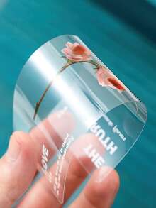 Plant Whisper 透明书签，6 件装天然植物标本书签夹，创意 DIY 文具，适合学生、学校奖励和小礼物 - PET bookmarks - 查看 7