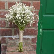 1 Blumenstrauß mit gemischten Blumen wie Schleierkraut, Eukalyptus, Lavendel usw. Natürlicher Pflanzenblumenstrauß, Schleierkraut Blumenstrauß für Braut, Brautjungfer, Blumenmädchen, Hochzeit, Boho-Naturstyling Schleierkraut, für Vase auf dem Tisch, Hochzeit, Brautstrauß, Heim-/Bürodekoration, Partys