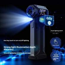 Portable High-Speed Super Strong 200,000 RPM Turbo Fan, 4000mAh*2 Battery, 200W Brushless Motor, Type-C Variable Speed, 220g Wind Pressure, Touch Control, LED Lighting, Outdoor Tools, Dust, Snow, Computer Keyboard, Car Duster, Indoor Cleaning, Industrial Dedusting