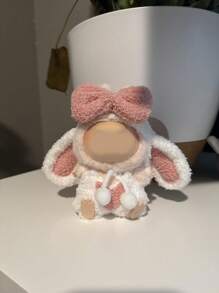 This Is A 17cmlababa Hanger, Two Pieces Garment With Droplet-Eared Rabbit Clothes, For Labubu A Headgear And A Strappy Vest, Little Animals , Cute And Adorable